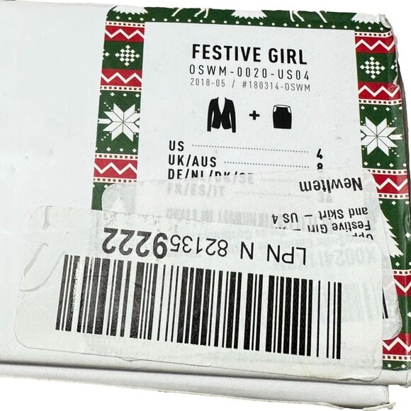 Opposuit Womans Suit Festive Girl Jacket Skirt Size 4 Christmas Holiday New - Picture 11 of 13